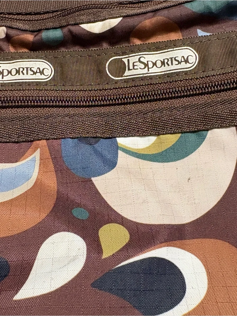 LeSportsac Brown Multicolor Paisley Print Crossbody & Matching Cosmetics Bag